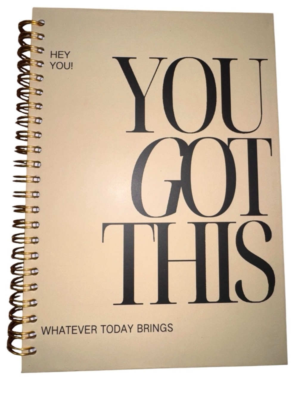 YOU GOT THIS Beige Spiral Notebook